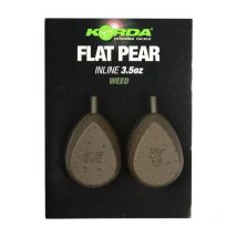 Plomb Korda Flat Pear Inline - Par 2 142g - Pêcheur.com