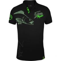 Polo Homem Hot Spot Design Fishing Mania Zander Preto 010200502