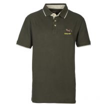 Polo Homme Percussion Brode - Sanglier - Kaki Xl