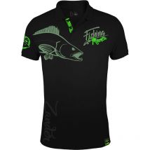 Polo Mannen Hot Spot Design Fishing Mania Zander - Zwart 010200505