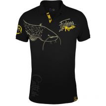 Polo-shirt Man Hot Spot Design Fishing Mania Catfish 100m 010200404