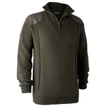 Pull Homme Deerhunter Sheffield With Zip-neck - Kaki Xxxxl