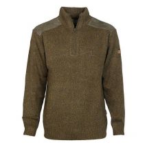 Pull Homme Idaho Brode Col Cheminee - Percussion - Kaki Xxl