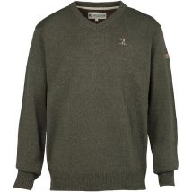 Pull Homme Percussion Col V - Kaki M