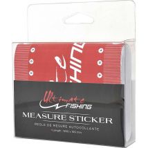 Regle Autocollante Ultimate Fishing Measure Sticker Uf - Noir Et Rouge 120 X 10 Cm