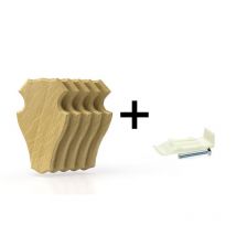 Rehschubs-set Eurohunt Chêne 1 Avec Clips En Plastique - 5er Pack V-560804