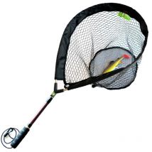 Sacadera Mosca Pafex Flynet - Mango Rojo De Carbono - Malla Fina De 50 Cm Flynet-m25rme-c70r