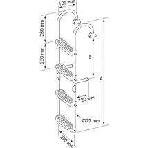 Scaletta Plastimo Inox Pieghevole Attachi A 180o 55695