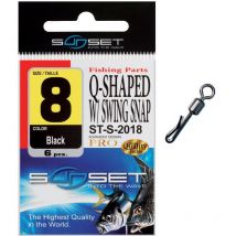 Sea Swivel Clip Sunset Q-shaped W / Swing Snap St-s-2018 - Pack Of 6 Stsab1050n8