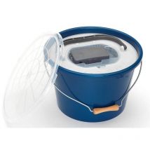 Secchio Per Vivo Plastilys 18l Rond Blu Trasparente + Ossigenatore Integrato T/svr18ac-bm