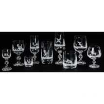 Série Claudia De Verres En Cristal Gravés À La Main De Qualité Supérieure - Fritzmann Fritzmann Qualité Supérieure - Partij Van 6 21107-11