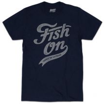 Short-sleeved T-shirt Men - Navy Cyril Chauquet Fish On Vintage - Marine Tsh-fishonvin-marine-xl