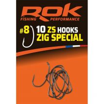 Single Hook Rok Fishing Zig Special - Pack Of 10 Rok/040411