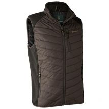 Sleeveless Vest Man Deerhunter Moor Padded With Knit Brown 4572-571dh-l