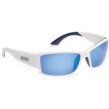 Sonnenbrille Polarisiert Flying Fisherman Razor Matte White Smoke Blue Mirror Ffm-7717wsb