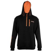 Sudadera Hombre Sonubaits 1/4 Zip Hoodie With Phone Pocket - Noir/orange S0880045