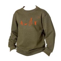 Sweat Enfant Bartavel Theme Chasse T1168 Nature Serigraphie - Kaki 14ans