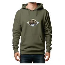 Sweat Homme Bartavel Trio Sanglier Sweatcapuchehoodiekaki-t502-xxl