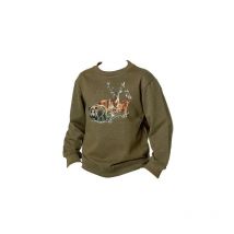 Sweat Junior Bartavel Trio Gros Gibier - Kaki 8 Ans