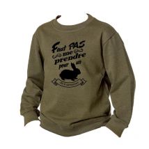 Sweater Kind Bartavel Theme Chasse T1054 Sweatnatureenfantserigraphiethemechassekaki-t1054-10