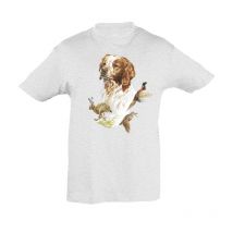 T-shirt Criança Bartavel Theme Chasse T570 Tee-shirtnatureenfantthemechasseblanc-t570-10