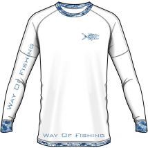 T-shirt De Mangas Compridas Para Homem - Branco W.o.f. Croix - Blanc Tee-uv-croix-xl-bl