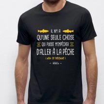 T-shirt De Mangas Curtas Homem - Preto Monsieur Pêcheur Il N'y A Qu'une Seule Chose - Noir Tshirtuneseulechose-1