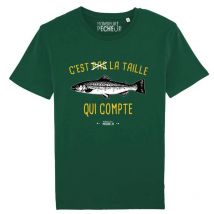 T-shirt De Mangas Curtas Homem - Truta - Verde Monsieur Pêcheur C'est Pas La Taille Qui Compte - Truite - Vert Tshirttaillecarpe-21