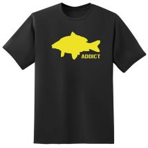 T-shirt De Mangas Curtas Para Homem - Preto Fishxplorer Addict Carpe - Noir Fx2acabxl