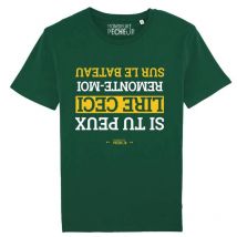 T-shirt De Mangas Curtas Para Homem - Verde Monsieur Pêcheur Remonte Moi Sur Le Bateau - Vert Tshirtremontemoi-21