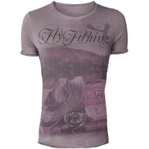 T - Shirt Donna Hot Spot Design Vintage Fly Fishing - Viole Ts-tf01003s03