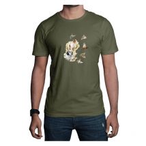 T-shirt Kurze Ärmel Kind Bartavel Theme Chasse T1100 Tee-shirtnatureenfantthemechassekaki-t1100-6