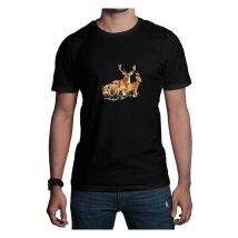 T-shirt Kurze Ärmel Kind Bartavel Theme Chasse T566 Tee-shirtnatureenfantthemechassenoir-t566-6