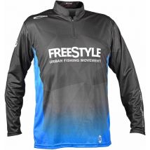 T-shirt Langarm Herren Spro Freestyle Tournament Jersey - Noir/bleu 007192-00400-00000