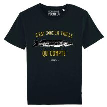 T-shirt Maniche Corte Uomo - Lucioperca - Nero Monsieur Pêcheur C'est Pas La Taille Qui Compte - Brochet - Noir Tshirttaillebrochet-5