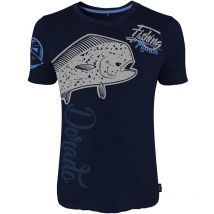 T-shirt Met Korte Mouwen Homme Hot Spot Design Fishing Mania Dorado - Blauw Zeeblauw 010001002