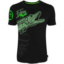 T-shirt Met Korte Mouwen Homme Hot Spot Design Fishing Mania Pike - Zwart 010000804