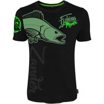 T-shirt Met Korte Mouwen Homme Hot Spot Design Fishing Mania Zander - Zwart 010000706