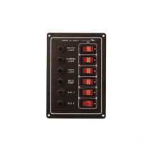 Tableau Electrique Plastimo Aluminium - 6 Interrupteurs 175534 - Horizontal - Pêcheur.com