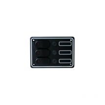 Tableau Electrique Plastimo Etanche Aluminium Noir - 3 Interrupteurs 175672 - Pêcheur.com