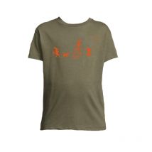 Tee Shirt Manches Courtes Enfant Bartavel Theme Chasse T1168 Nature - Kaki 10ans