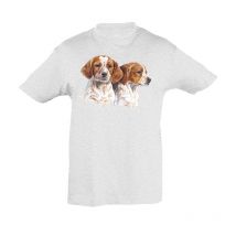 Tee Shirt Manches Courtes Enfant Bartavel Theme Chasse T558 Nature - Blanc 6ans