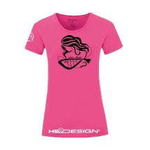 Tee Shirt Manches Courtes Femme Hot Spot Design Angler - Rose L
