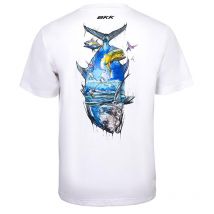 Tee Shirt Manches Courtes Homme Bkk Short Sleeve Casual Shirt Brand Values Gt - Blanc L - Pêcheur.com