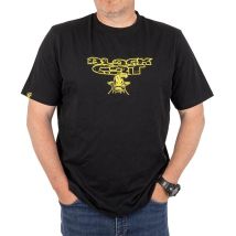 Tee Shirt Manches Courtes Homme Black Cat Distressed Logo Black Tee - Noir Xl - Pêcheur.com