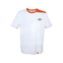 Tee Shirt Manches Courtes Homme Colmic - Blanc/orange Xxxl - Pêcheur.com