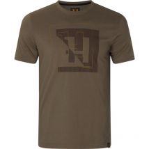 Tee Shirt Manches Courtes Homme Harkila H-logo S/s - Major Brown Xl