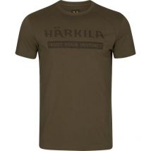 Tee Shirt Manches Courtes Homme Harkila Logo S/s - Vert Xxxxxl