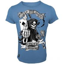 Tee Shirt Manches Courtes Homme Hot Spot Design Ace Angler - Bleu Taille L - Pêcheur.com
