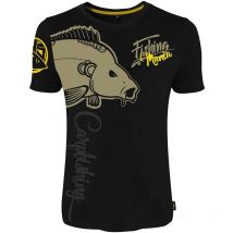 Tee Shirt Manches Courtes Homme Hot Spot Design Fishing Mania Carpfishing - Noir Xxxl